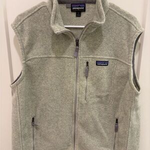 Men’s L Patagonia Cream Fleece Vest